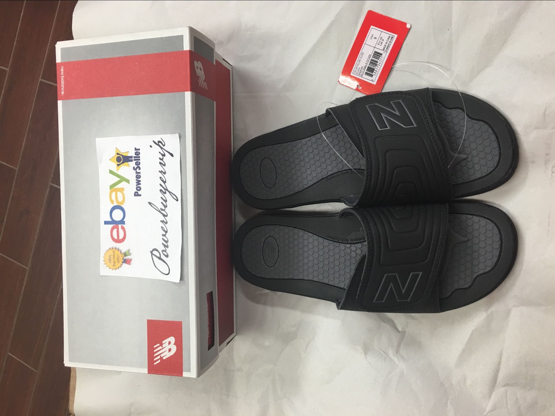 New Balance Men's EXCEL SLIDE NEW AUTHENTIC Black Size 9 M3204BK